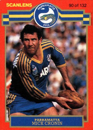 1986 Scanlens Common Card - Base 090 Mick Cronin Parramatta Eels
