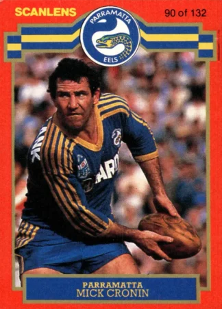 1986 Scanlens Common Card - Base 090 Mick Cronin Parramatta Eels