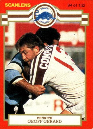 1986 Scanlens Common Card - Base 094 Geoff Gerard Penrith Panthers