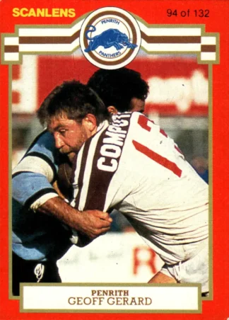 1986 Scanlens Common Card - Base 094 Geoff Gerard Penrith Panthers