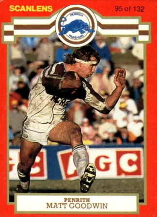 1986 Scanlens Common Card - Base 095 Matt Goodwin Penrith Panthers