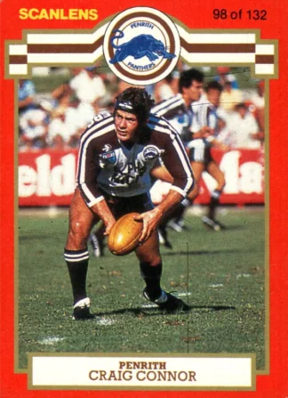 1986 Scanlens Common Card - Base 098 Craig Connor Penrith Panthers