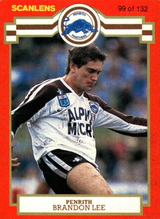 1986 Scanlens Common Card - Base 099 Brandon Lee Penrith Panthers