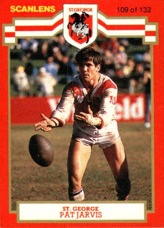 1986 Scanlens Common Card - Base 109 Pat Jarvis St George Dragons