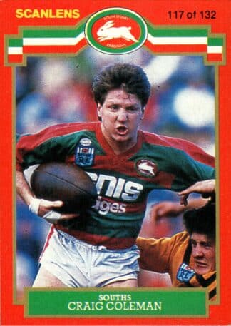 1986 Scanlens Common Card - Base 117 Craig Coleman South Sydney Rabbitohs