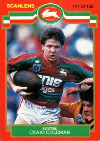 1986 Scanlens Common Card - Base 117 Craig Coleman South Sydney Rabbitohs