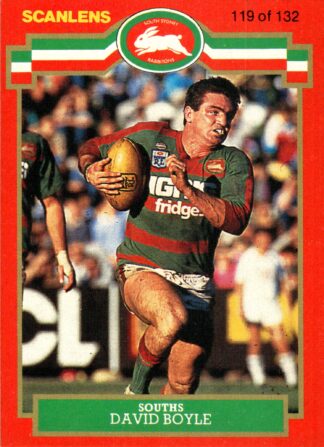 1986 Scanlens Common Card - Base 119 David Boyle South Sydney Rabbitohs