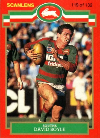 1986 Scanlens Common Card - Base 119 David Boyle South Sydney Rabbitohs