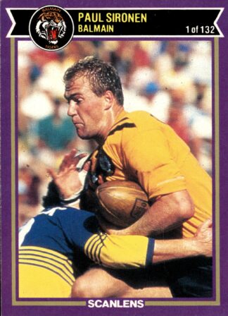 1987 Scanlens Common Card - Base 001 Paul Sironen Balmain Tigers
