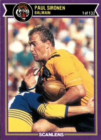 1987 Scanlens Common Card - Base 001 Paul Sironen Balmain Tigers