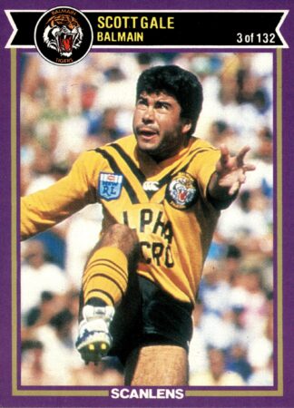 1987 Scanlens Common Card - Base 003 Scott Gale Balmain Tigers