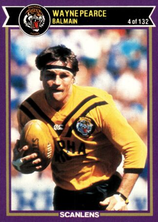 1987 Scanlens Common Card - Base 004 Wayne Pearce Balmain Tigers