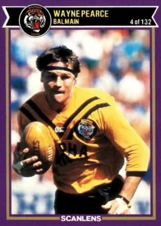 1987 Scanlens Common Card - Base 004 Wayne Pearce Balmain Tigers