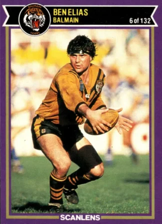 1987 Scanlens Common Card - Base 006 Ben Elias Balmain Tigers