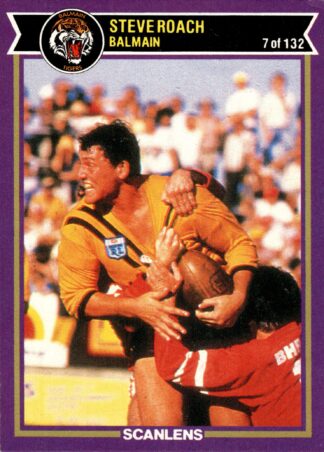 1987 Scanlens Common Card - Base 007 Steve Roach Balmain Tigers