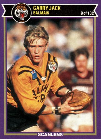 1987 Scanlens Common Card - Base 009 Garry Jack Balmain Tigers