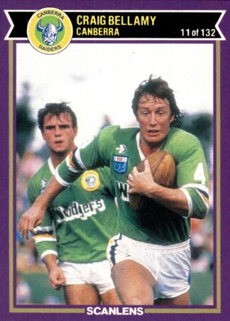 1987 Scanlens Common Card - Base 011 Craig Bellamy Canberra Raiders