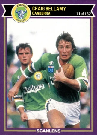 1987 Scanlens Common Card - Base 011 Craig Bellamy Canberra Raiders