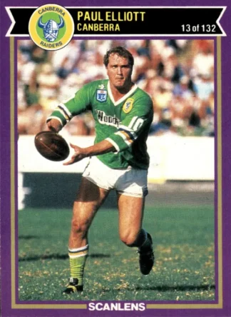 1987 Scanlens Common Card - Base 013 Paul Elliott Canberra Raiders