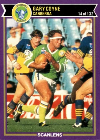 1987 Scanlens Common Card - Base 014 Gary Coyne Canberra Raiders