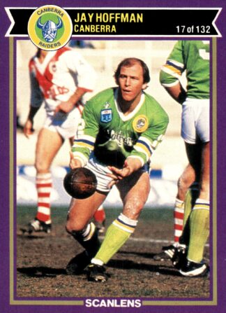 1987 Scanlens Common Card - Base 017 Jay Hoffman Canberra Raiders