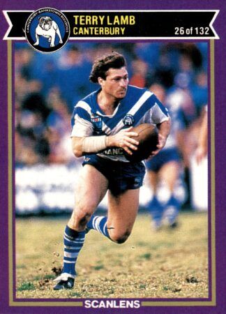 1987 Scanlens Common Card - Base 026 Terry Lamb Canterbury Bulldogs
