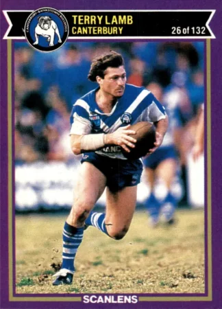 1987 Scanlens Common Card - Base 026 Terry Lamb Canterbury Bulldogs