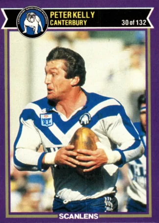 1987 Scanlens Common Card - Base 030 Peter Kelly Canterbury Bulldogs