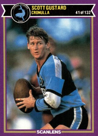 1987 Scanlens Common Card - Base 041 Scott Gustard Cronulla Sharks
