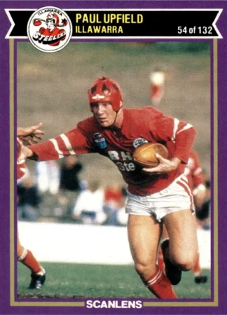 1987 Scanlens Common Card - Base 054 Paul Upfield Illawarra Steelers