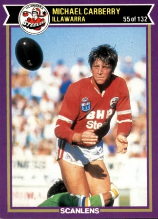 1987 Scanlens Common Card - Base 055 Michael Carberry Illawarra Steelers