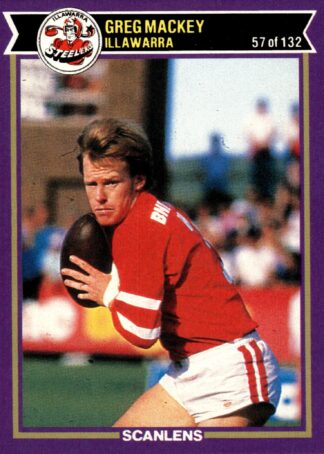 1987 Scanlens Common Card - Base 057 Greg Mackey Illawarra Steelers