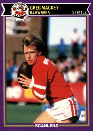 1987 Scanlens Common Card - Base 057 Greg Mackey Illawarra Steelers