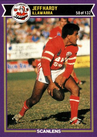 1987 Scanlens Common Card - Base 058 Jeff Hardy Illawarra Steelers