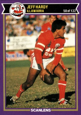 1987 Scanlens Common Card - Base 058 Jeff Hardy Illawarra Steelers