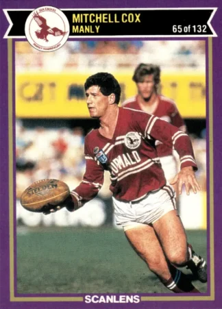 1987 Scanlens Common Card - Base 065 Mitchell Cox Manly Sea Eagles