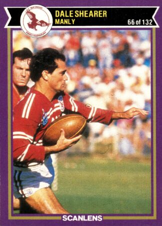 1987 Scanlens Common Card - Base 066 Dale Shearer Manly Sea Eagles