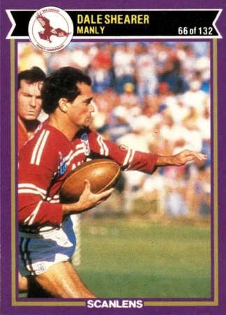1987 Scanlens Common Card - Base 066 Dale Shearer Manly Sea Eagles
