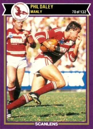 1987 Scanlens Common Card - Base 070 Phil Daley Manly Sea Eagles
