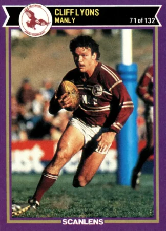 1987 Scanlens Common Card - Base 071 Cliff Lyons Manly Sea Eagles