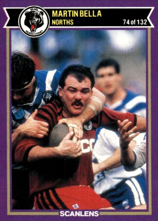 1987 Scanlens Common Card - Base 074 Martin Bella North Sydney Bears