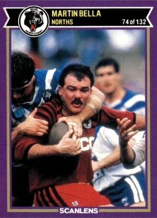 1987 Scanlens Common Card - Base 074 Martin Bella North Sydney Bears