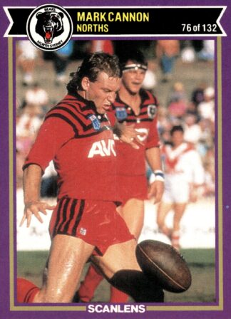 1987 Scanlens Common Card - Base 076 Mark Cannon North Sydney Bears