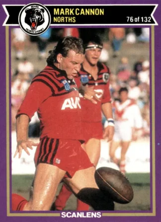 1987 Scanlens Common Card - Base 076 Mark Cannon North Sydney Bears