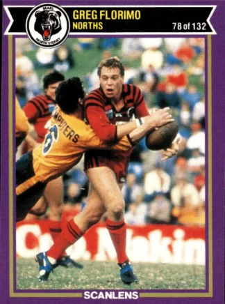 1987 Scanlens Common Card - Base 078 Greg Florimo North Sydney Bears