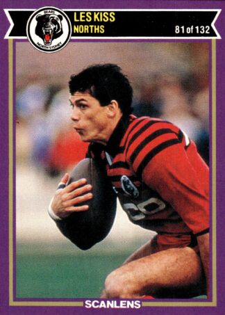 1987 Scanlens Common Card - Base 081 Les Kiss North Sydney Bears