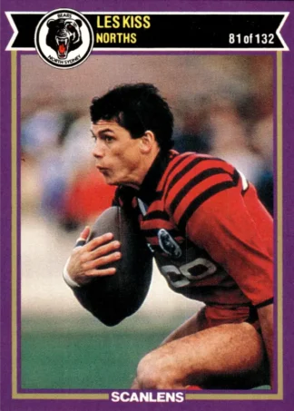 1987 Scanlens Common Card - Base 081 Les Kiss North Sydney Bears
