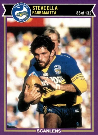 1987 Scanlens Common Card - Base 086 Steve Ella Parramatta Eels