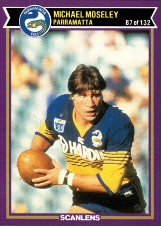 1987 Scanlens Common Card - Base 087 Michael Moseley Parramatta Eels