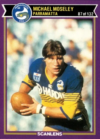 1987 Scanlens Common Card - Base 087 Michael Moseley Parramatta Eels